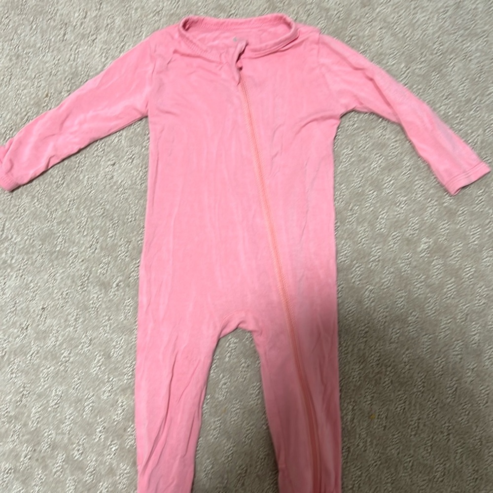 Kyte pink zippered one piece pajamas 3-6mo